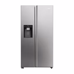 Haier SBS 90 Serie 5 HSW79F18CIMM, Pose libre, Américain, Platine, Acier inoxydable, LED, Tactile, Sur la porte