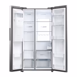Haier SBS 90 Serie 5 HSW79F18CIMM frigo américain Pose libre 601 L C Platine, Acier inoxydable