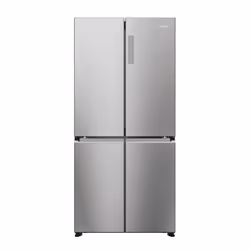 Haier Cube 83 Serie 7 HCR7818DNMM, Pose libre, Porte multiple, Acier inoxydable, New Platinum Inox, Sur la porte, Verre