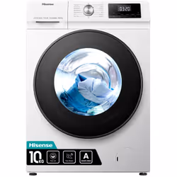 Hisense WDQA1014EVJM, Charge avant, Blanc, Gauche, Boutons, Rotatif, LED, 6 kg