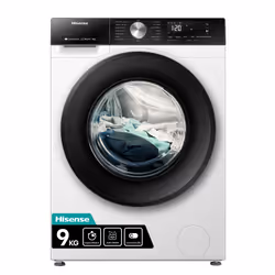 Hisense WF3S9043BW3, Charge avant, 9 kg, B, 72 dB, 1400 tr/min, A
