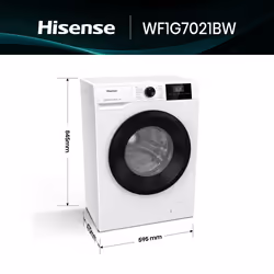 Hisense WF1G7021BW machine à laver Charge avant 7 kg 1200 tr/min Blanc