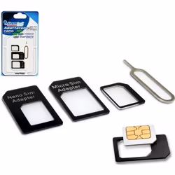 19711 kit adaptateur sim 4 pièces convenant à tous les téléphones et les tablett