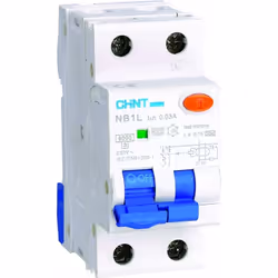 Interruttore differenziale magnetotermico 1P+N 6A 4,5ka 30ma 0,03 2 moduli, tipo A, curva C. Disjoncteur différentiel 1P+N 6A ...