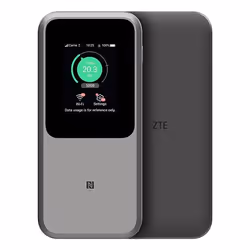 ZTE MU5120, Modem de réseau cellulaire, Noir, Wi-Fi 6 (802.11ax), Batterie, 33 W, 159 mm
