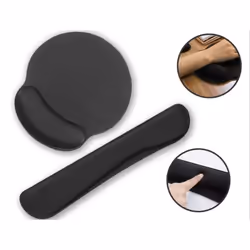 Qumox Tapis de Souris Ergonomique and Repose Poignet Clavier Poignet Support Base Antidérapant pour Ordinateur Portable