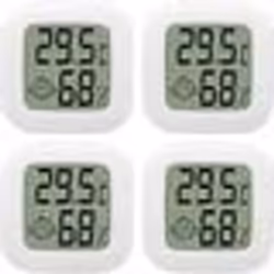 4 Pack Thermometre Interieur Mini LCD Thermomètre Hygrometre Haute Précision Moniteur avec Air icône pour Cuisine Chambre de ...