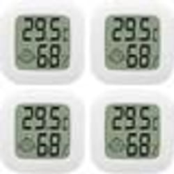 4 Pack Thermometre Interieur Mini LCD Thermomètre Hygrometre Haute Précision Moniteur avec Air icône pour Cuisine Chambre de Bébé
