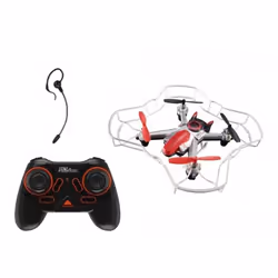 Alpha Group Voice Command Drone 4 rotors Quadcoptère Rouge, Blanc