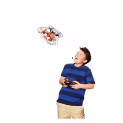 Alpha Group Voice Command Drone 4 rotors Quadcoptère Rouge, Blanc