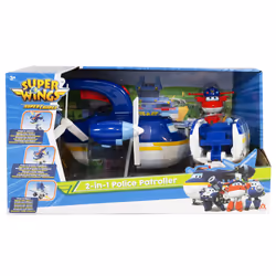 Alpha Group Avion Police Patroller + 1 fig, 3 an(s), Super Wings, Bleu