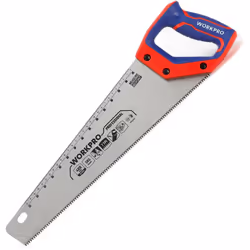 Scie de à main de 400mm (16") sk5, 7tpi workpro. handle de ergonomic design. with brand of scale. blade of sk5 saw, more dura ...