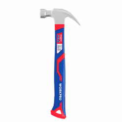 Marteau À Griffes Courbe De 450 G (16 Oz) Avec Manche En Fibre De Verre Workpro. Acier Au Carbone Forgé. Visage Entièrement T ...