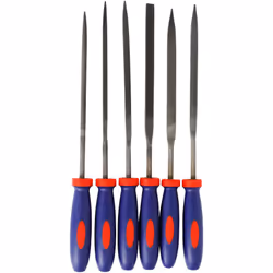 Ensemble de 6 limes miniatures de différentes formes. Acier traité thermiquement de haute qualité pour augmenter la durabilit ...