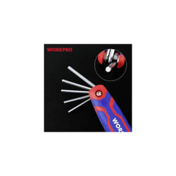 6 pans extérieurs clé mâle à six pans 1.5 mm, 2.0 mm, 2.5 mm, 3.0 mm, 4.0 mm, 5.0 mm, 6.0 mm, 8.0 mm WP222019 - Workpro