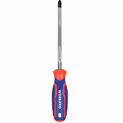 Tournevis cruciforme CR-V avec poignée tricolore, ph3x150mm. Feuille de chrome vanadium. Pointe magnétique noire. Poignée erg ...