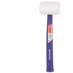 Maillet en caoutchouc blanc 450 g, ne se déforme ni ne se casse pas. poignée légère en pp conforme aux normes de tension et d ...