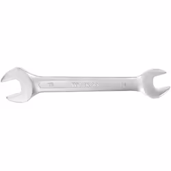 Clé fixe de 14 - 15 mm. Acier chromé-vanadium, chromé. Traité thermiquement et durci pour respecter ou dépasser les normes AN ...
