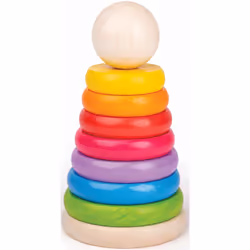 Les jouets sont le moyen idéal pour favoriser le développement des tout petits. Le jouet Bigjigs Toys First Rainbow Stacker n ...