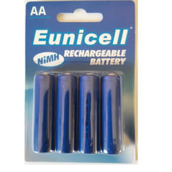 Piles rechargeables AA - EUNICELL - LR06 - 12V - 1200mAh - Lot de 4