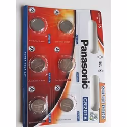 Piles boutons - PANASONIC - CR2016 - Lot de 6 - Non rechargeable - Lithium 3V