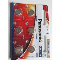 Piles boutons - PANASONIC - CR2016 - Lot de 6 - Non rechargeable - Lithium 3V