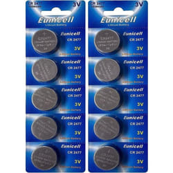 Piles CR2477 - EUNICELL - 10 pièces - Lithium 3V - 1050mAh - Compatible DL2477
