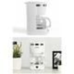 Cafetière Électrique - Haute Qualité - 800W - 10-12 Tasses - Blanche - Arrêt Automatique