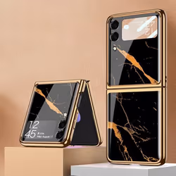 Coque Galaxy Z Flip 3 5G en Verre 9H Peinte Brillante
