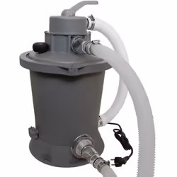 Pompe à sable HtM1P14CEhO1D3R - Conçue pour les piscines hors-sol avec un débit de 3 028 litres par heure. Vanne 6 voies pour ...