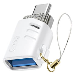 Adaptateur OTG USB - XO - USB Femelle vers USB-C Mâle - Compact - Transfert de données rapide - Blanc