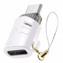 Adaptateur USB-C - XO - Compact - Femelle vers Micro USB Mâle - Transfert de données rapide - Blanc