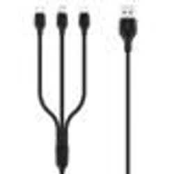 PINBOX XONB103BK câble USB 1 m USB 2.0 USB A USB C/Micro-USB B/Lightning Noir