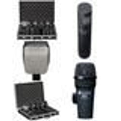 Set de 8 micros-Batterie 3 pinces micro 3 bonnettes cigare 4 clamps pour fut 1 x DRM-KD 4 x DRM-C