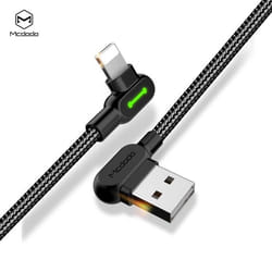 Câble Lightning Coudé 90  Mcdodo [CA-4673] [1.8M Synchronisation et Charge] Câble pour iPhone X iPhone 8/7 iPhone 8 Plus/7 Plus