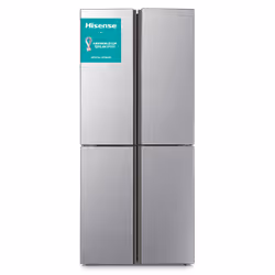 Hisense RQ515N4AC2, Pose libre, Porte française, Métallique, Argent, Tactile, LED, Verre trempé