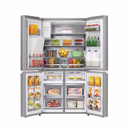 Hisense RQ760N4SASE frigo américain Pose libre 584 L E Acier inoxydable - Vue supplémentaire 6