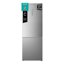 Hisense RB645N4BIC frigo combine Pose libre 495 L C Acier inoxydable