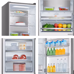 Hisense RB645N4BIC frigo combine Pose libre 495 L C Acier inoxydable - Vue supplémentaire 3