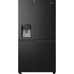 Hisense RS818N4TFC frigo américain Pose libre 632 L C Noir, Acier inoxydable