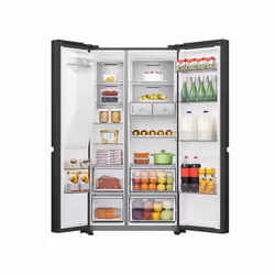 Hisense RS818N4TFC frigo américain Pose libre 632 L C Noir, Acier inoxydable - Vue supplémentaire 3