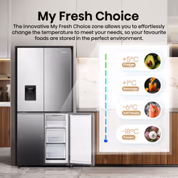 Hisense RQ5P470SMIE réfrigérateur-congélateur 482 L E Argent, Acier inoxydable - Vue supplémentaire 6