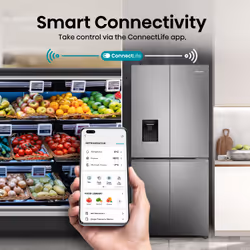 Hisense RQ5P470SMIE réfrigérateur-congélateur 482 L E Argent, Acier inoxydable - Vue supplémentaire 8