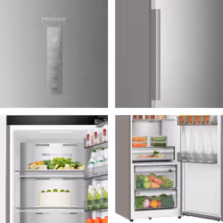 Hisense RL3K370SAIE réfrigérateur Pose libre 372 L Acier inoxydable - Vue supplémentaire 3