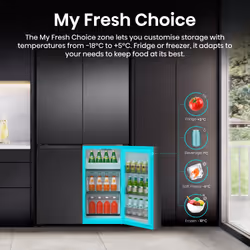 Hisense RQ5P640SSKD frigo américain Pose libre 647 L Noir, Acier inoxydable - Vue supplémentaire 4