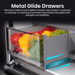 Hisense RQ5P640SSKD frigo américain Pose libre 647 L Noir, Acier inoxydable - Vue supplémentaire 8