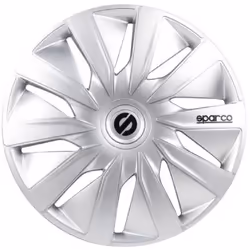 SPARCO 4 Enjoliveurs Lazio 14" Argent Lot de 4 enjoliveurs Sparco modèle Lazio pour tout type de roue de 14 pouces. La licenc ...