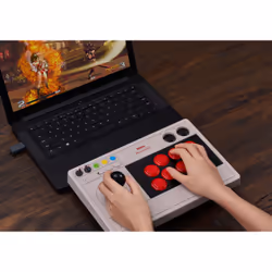 8Bitdo Arcade Stick Gris Bluetooth/USB Joystick Analogique/Numérique Nintendo Switch, Nintendo Switch Lite, PC
