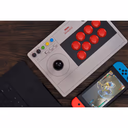 8Bitdo Arcade Stick Gris Bluetooth/USB Joystick Analogique/Numérique Nintendo Switch, Nintendo Switch Lite, PC - Vue supplémentaire 5