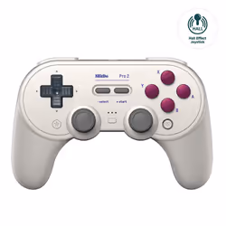 8Bitdo Pro 2 Hall Effect Blanc USB Manette de jeu Analogique/Numérique Android, Nintendo Switch